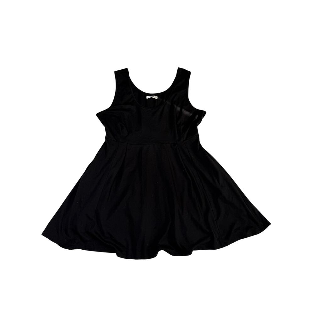 Nemidor Black Fit Flare Dress Womens Size 22 Sleeveless Stretch Skater Plus Size